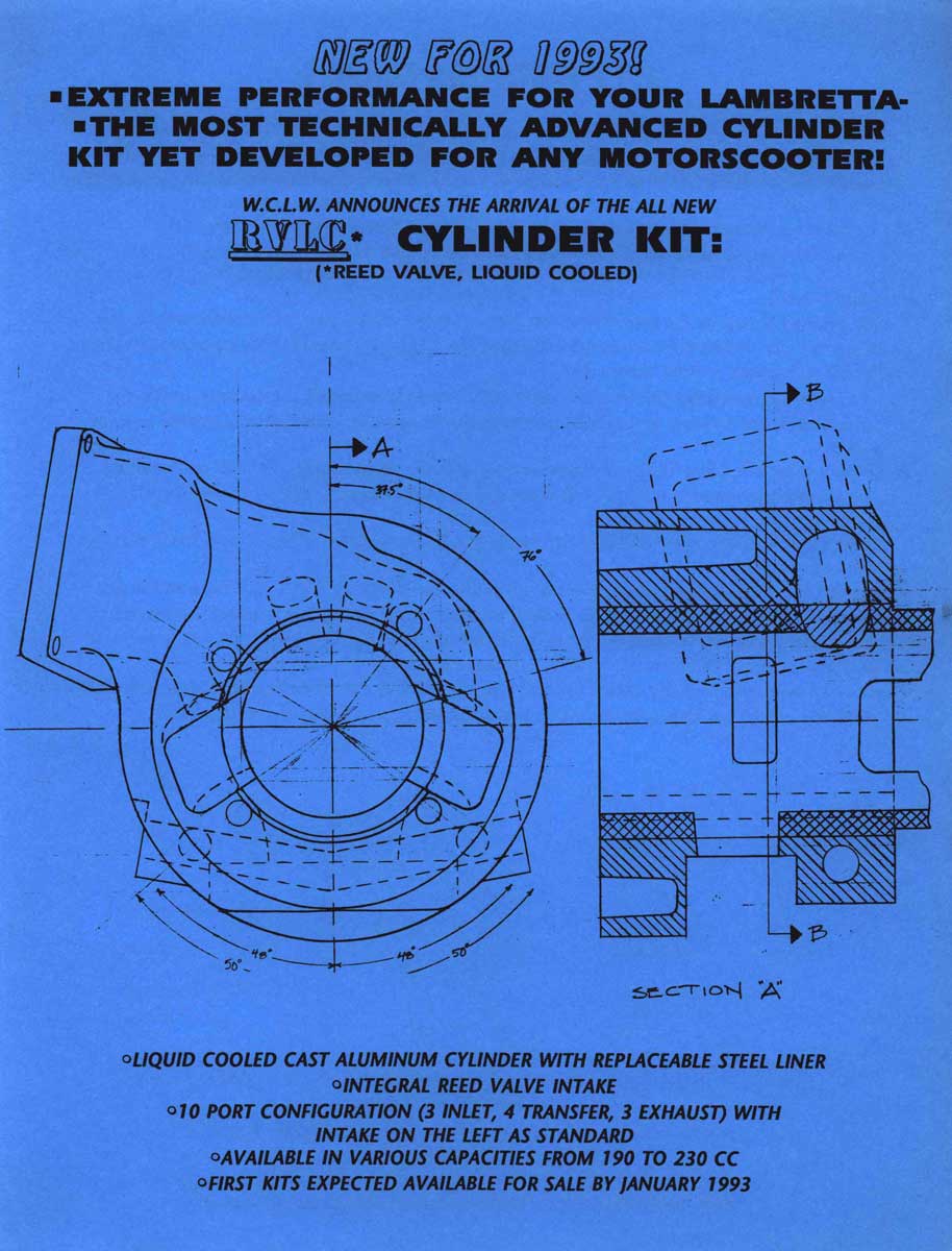 RVLC250 Lambretta Cylinder Kit